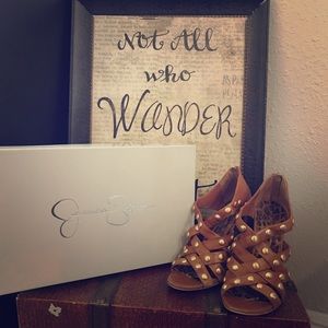 Jessica Simpson studded high heel sandals